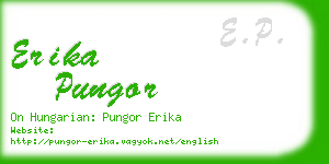 erika pungor business card